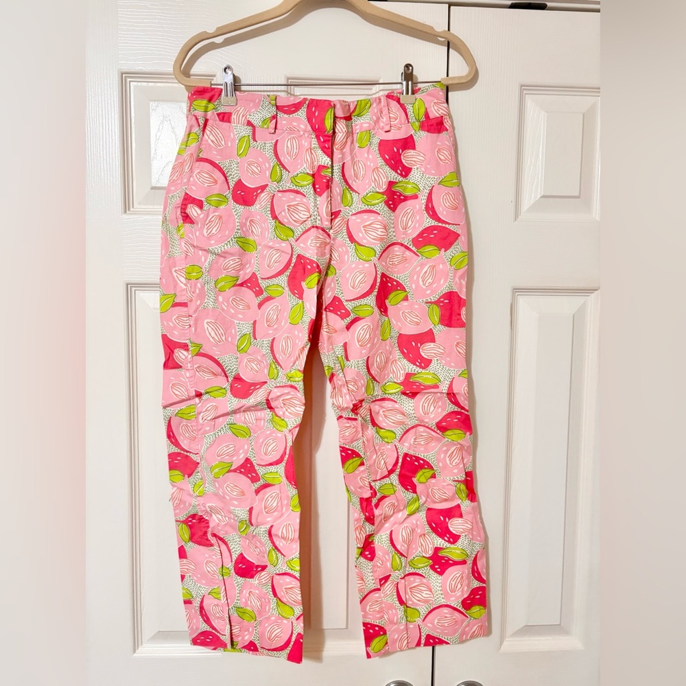 Lilly Pulitzer Pink and Green Patterned Pants